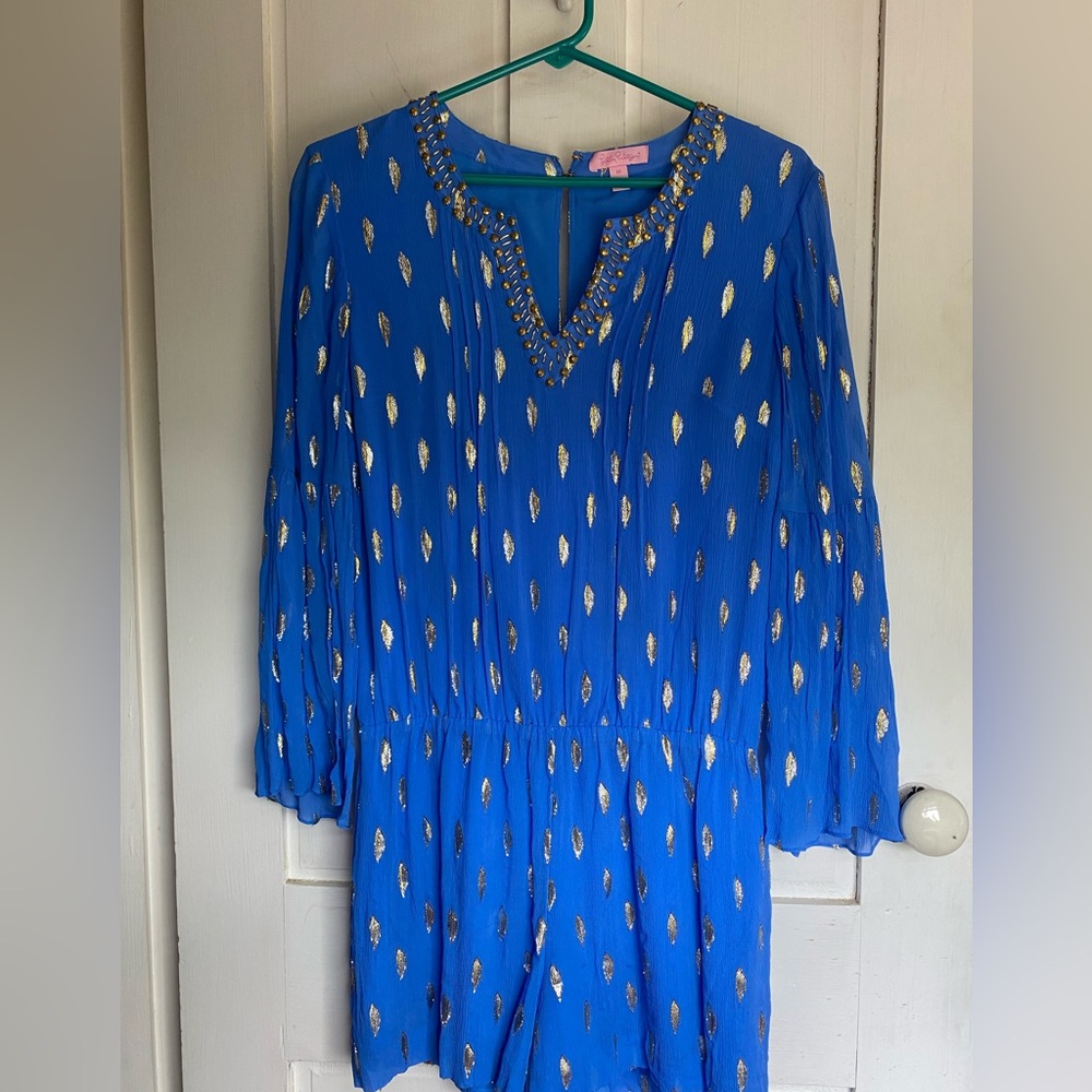 Lilly Pulitzer Colby embellished romper, medium, like new